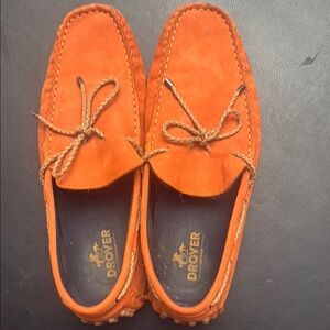 DROVER Vibrant Orange Moccasin Slip-On Loafers